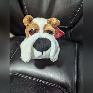 - - 2015 Russ Berrie Li'l Peepers Brown White Bulldog BRIMBLE 9" Plush Stu…